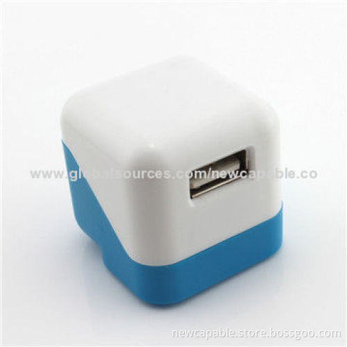 UK Travel Chargers with 100 to 240V AC, 50/60Hz Input, 45 x 45 x 45mm Size
